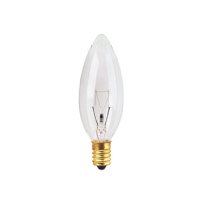 Bulbrite Incandescent B10 Candelabra Screw Base (E12) Clear Light Bulb, 40 Watt, 50/Pack (861146)