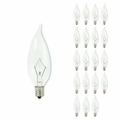 Bulbrite Krypton/Xenon Candelabra Screw Base (E12) Clear Light Bulb, 25 Watt, , 20/Pack(861090)