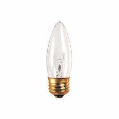 Bulbrite 40 Watt Dimmable Clear B10 Incandescent Light Bulbs With Medium (E26) Base, 2700K Warm White Light, 50/Pack(861087)