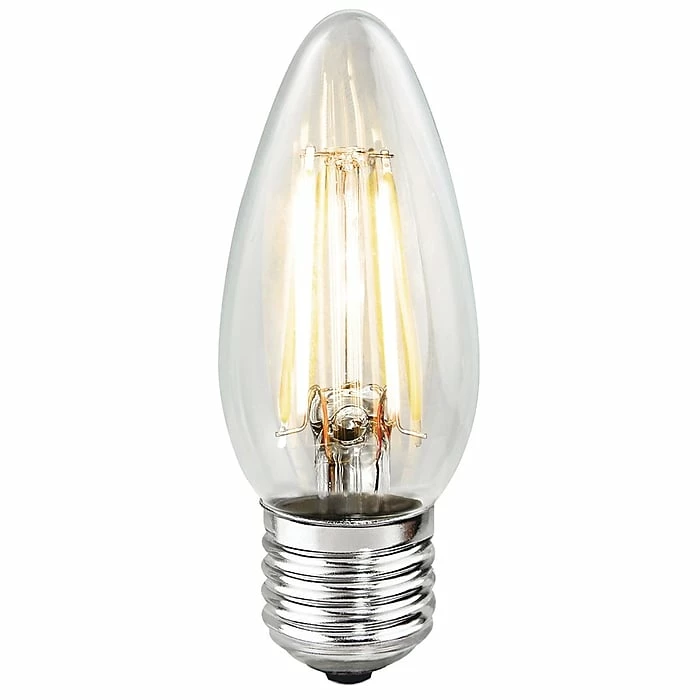 Bulbrite 4.5 Watt Dimmable Clear Filament B11 Medium (E26) LED Bulb - 350 Lumens, 2700K, And 90 CRI, 4/Pack(861418)