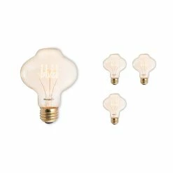 Bulbrite 40 Watt Dimmable Antique BT27 Nostalgic Loop Incandescent Light Bulbs With Medium (E26) Base, 4/Pack (861230)