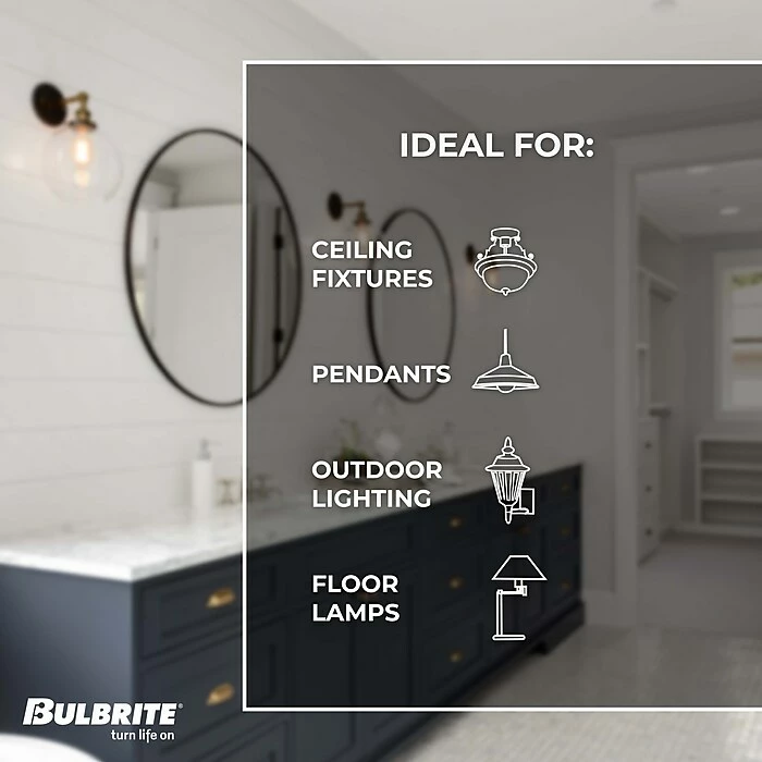 Bulbrite 8.5 Watt Dimmable Clear ST18 LED Light Bulbs, 2700K Warm White Light, 2/Pack (861422) - Image 5