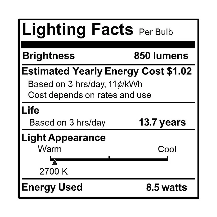 Bulbrite 8.5 Watt Dimmable Clear ST18 LED Light Bulbs, 2700K Warm White Light, 2/Pack (861422) - Image 6