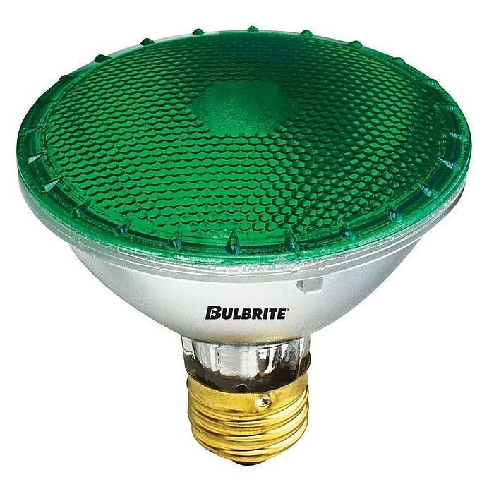Bulbrite 75 Watt Dimmable Green Flood PAR30SN Medium (E26) Halogen Bulb, 4/Pack(860744)