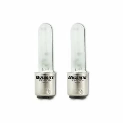 Bulbrite 40 Watt Dimmable Frost T3 Xenon Light Bulbs With Double-Contact Bayonet (BA15D) Base, 2/Pack (861185)
