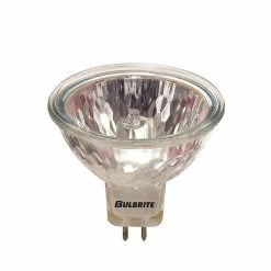 Bulbrite 20 Watt 12V Dimmable MR16 Lensed Flood Halogen Light Bulbs With Bi-Pin (GU5.3) Base, 2900K Soft White, 8/Pack (860703)