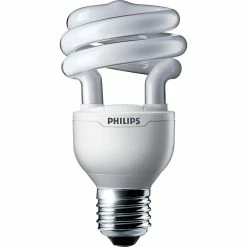 Philips Compact Fluorescent Twister Light Bulb, 13 Watts, Cool White, 6PK