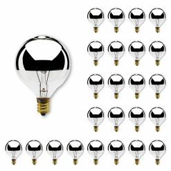 Bulbrite 40 Watt Incandescent G16.5 Globe Bulb, Warm White Light Bulb, 25/Pack(861159)