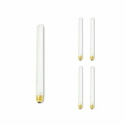 Bulbrite Pack Of (5) Incandescent T8 Medium Screw Base (E26) Light Bulb, 75 Watt, Frost, 5/Pack(861033)