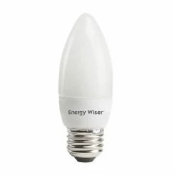 Bulbrite 7 Watt Frost Energy Wiser B10 Medium (E26) CFL Bulb, 6/Pack (860425)