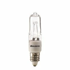 Bulbrite 50 Watt Dimmable Clear T4 Mini-Candelabra (E11) Halogen Light Bulbs, 5/Pack(860796)