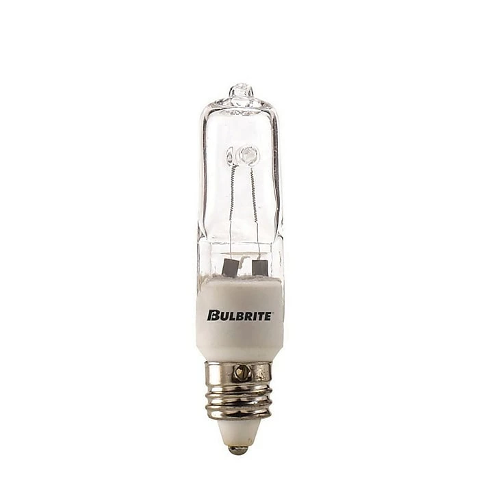 Bulbrite 50 Watt Dimmable Clear T4 Mini-Candelabra (E11) Halogen Light Bulbs, 5/Pack(860796)