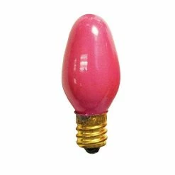 Bulbrite Incandescent (INC) C7 7W Dimmable Ceramic Pink Light Bulb, 75 Pack (709607)