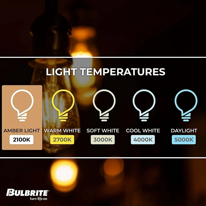 Bulbrite 25 Watt Dimmable Antique ST15 Nostalgic Thread, 2200K Amber Light, 4/Pack(861370) - Image 4