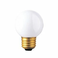 Bulbrite Incandescent G16.5 Medium Screw Base (E26) Light Bulb, 40 Watt, White, 40/Pack (861173)