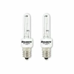 Bulbrite 60 Watt Dimmable Clear T3 Candelabra (E12) Krypton/Xenon Bulb, 2/Pack (861200)