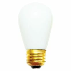 Bulbrite 11 Watt Dimmable S14 Incandescent Light Bulbs With Medium (E26) Base, Ceramic White, 25/Pack(861313)
