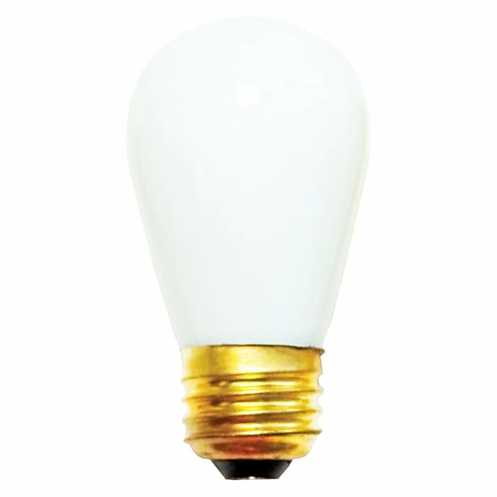 Bulbrite 11 Watt Dimmable S14 Incandescent Light Bulbs With Medium (E26) Base, Ceramic White, 25/Pack(861313)