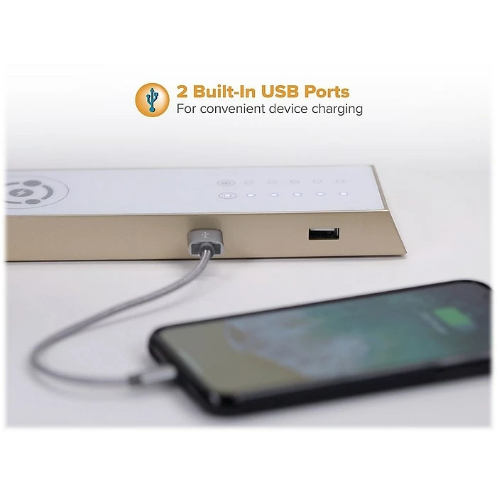 Bostitch LED Desk Lamp, Gold/White Matte (VLED1825GOLDBOS) - Image 4