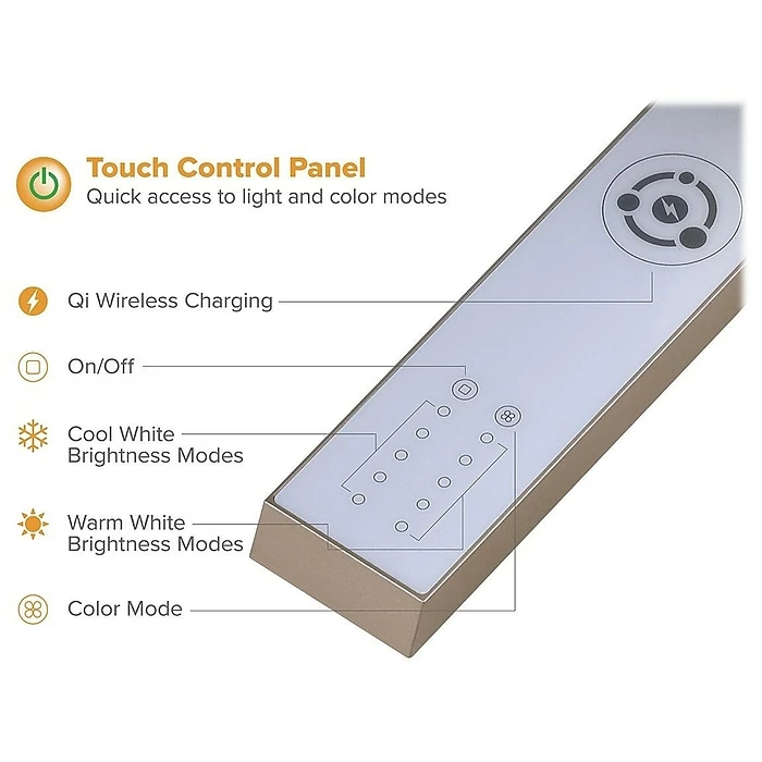 Bostitch LED Desk Lamp, Gold/White Matte (VLED1825GOLDBOS) - Image 6