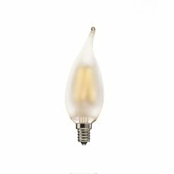 Bulbrite LED Filament CA10 Dimmable Candelabra Screw Base (E12) Light Bulb, Frost 4/Pack(861416)
