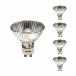 Bulbrite 75 Watt Dimmable Frost Flood MR20 Twist & Lock Bi-Pin (GU10) Halogen Bulb, 5/Pack (860711)
