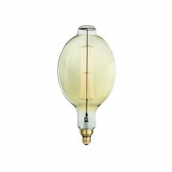 Bulbrite Grand Nostalgic Collection 60 Watt Dimmable BT56 Light Bulb With Medium (E26) Base, Antique Glass Finish(137201)