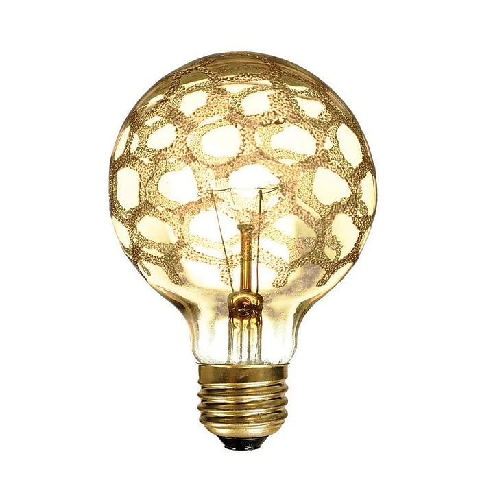 Bulbrite 40 Watt Dimmable Amber Marble Finish G25 Medium (E26) Incandescent Bulb, 6/Pack(861324)