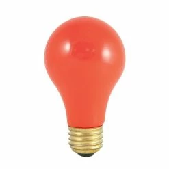 Bulbrite Incandescent (INC) A19 25W Dimmable Party Bulb Ceramic Orange Light Bulb, 18 Pack (106525)