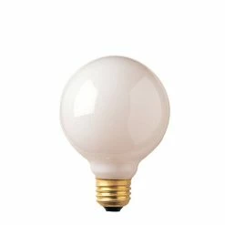 Bulbrite 25 Watt Dimmable White G25 Incandescent Light Bulbs With Medium (E26) Base, 2700K Warm White Light, 24/Pack(861053)