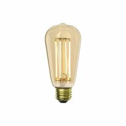 Bulbrite 5 Watt Dimmable Antique Filament ST18 Medium (E26) LED Bulb, 2/Pack (860992)