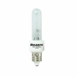 Bulbrite KX2000 20 Watt Dimmable Frost T3 Xenon Light Bulbs With Mini-Candelabra (E11) Base, 2/Pack (861193)