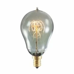 Bulbrite Pack Of (4) 25 Watt Dimmable Nostalgic Smoke Loop Filament A15 Candelabra (E12) Incandescent Bulb, 4/Pack(861369)