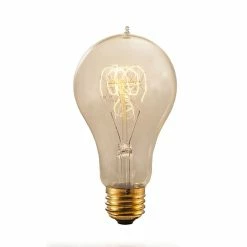 Bulbrite 25 Watt Dimmable Antique Nostalgic Loop Filament A21 Medium (E26) Incandescent Bulb, 4/Pack(861374)
