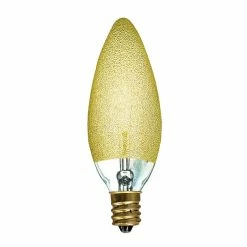 Bulbrite Incandescent (INC) B10 25W Dimmable 2200K Amber Ice Light Bulb, 6 Pack (144010)