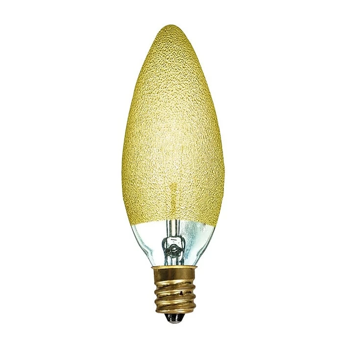 Bulbrite Incandescent (INC) B10 25W Dimmable 2200K Amber Ice Light Bulb, 6 Pack (144010)