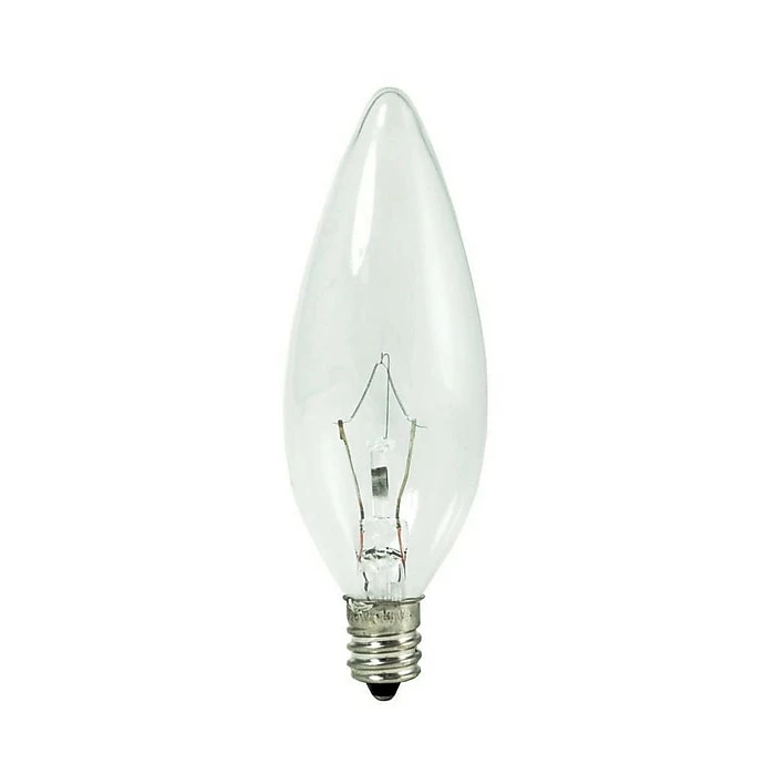 Bulbrite 25 Watt Dimmable Clear B10 Torpedo Krypton Light Bulbs, 2700K Warm White Light, 20/Pack (861144)