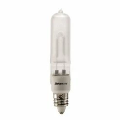 Bulbrite 250 Watt 120V Dimmable Frost T4 Halogen Mini Light Bulbs, 2900K Soft White Light, 5/Pack (860805)
