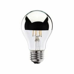 Bulbrite LED A19 4W Dimmable Half Chrome 2700K Warm White 2PK (776571)