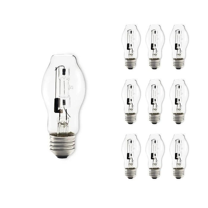 Bulbrite 53 Watt Halogen BT15 A Shape Bulb, Clear Dimmable Medium Screw Base (E26) 10/Pack(860638)