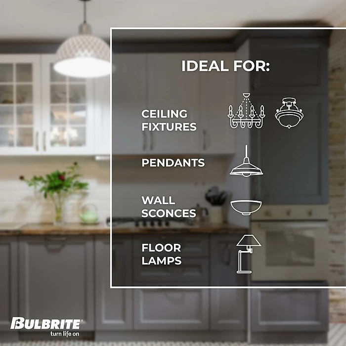 Bulbrite 53 Watt Halogen BT15 A Shape Bulb, Clear Dimmable Medium Screw Base (E26) 10/Pack(860638) - Image 5