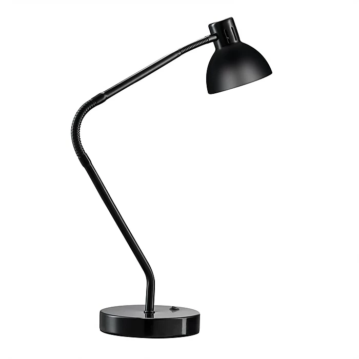 V-Light LED Gooseneck Desk Lamp, 18", Black Glossy (SVL1231034B)