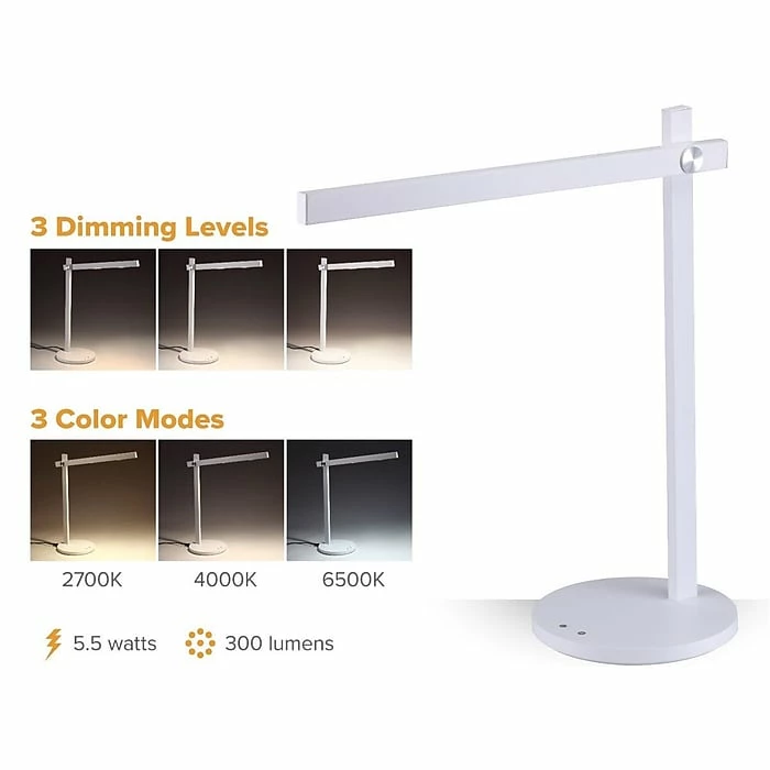 Bostitch LED Desk Lamp, Matte (VLED1813WHITE-BOS) - Image 2