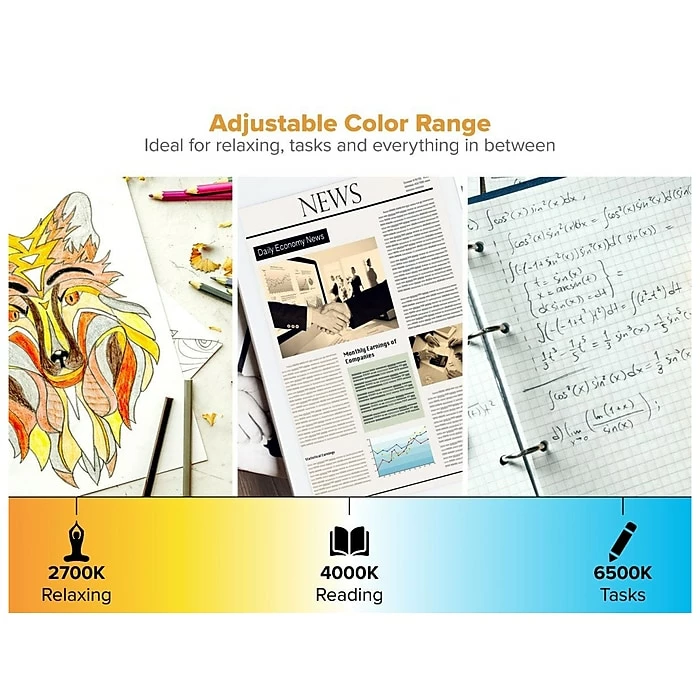 Bostitch LED Desk Lamp, Matte (VLED1813WHITE-BOS) - Image 4