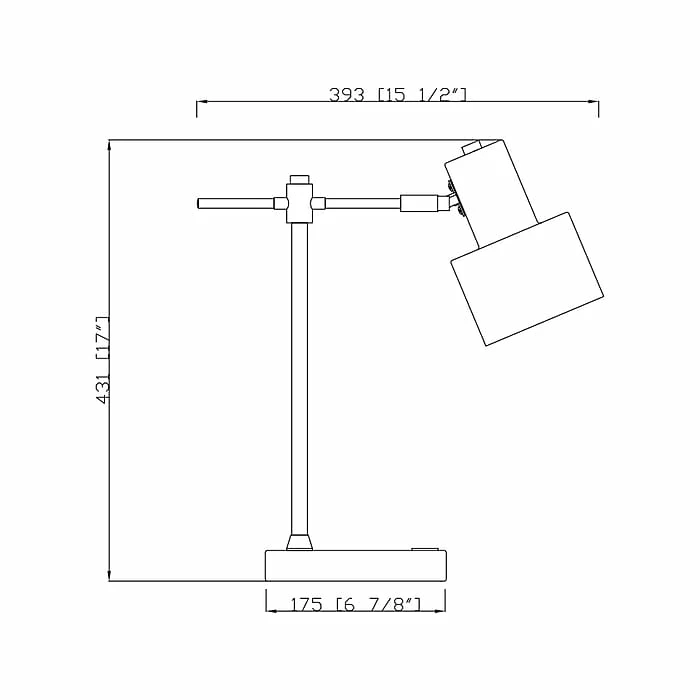 Rumi Lighting Incandescent Desk Lamp, 17", Black/Gold (ERP1207ST) - Image 7