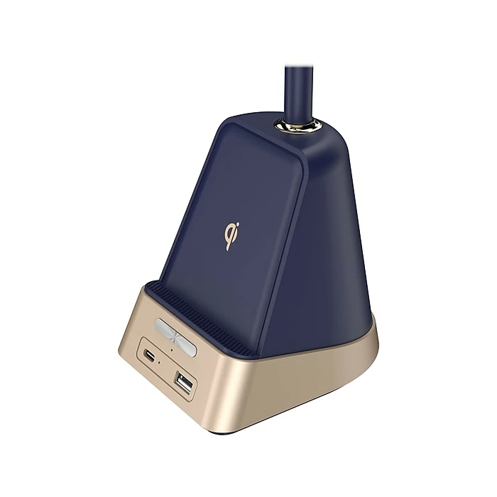 Sheffield Labs JAMES LED Desk Lamp, 18", Matte Blue/Gold (TL343Q) - Image 3