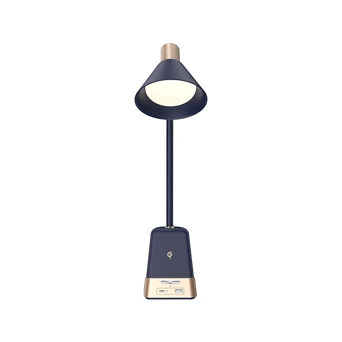 Sheffield Labs JAMES LED Desk Lamp, 18", Matte Blue/Gold (TL343Q) - Image 5
