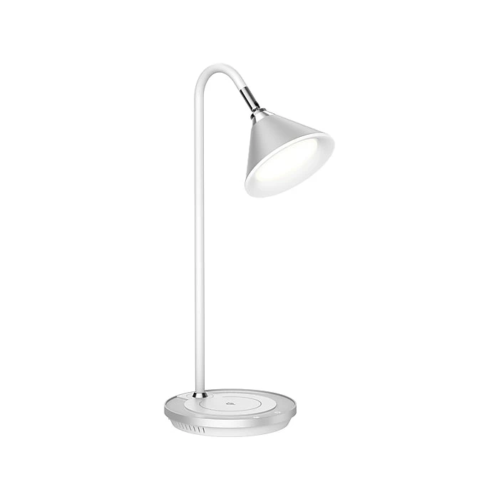 Sheffield Labs LUCAS LED Desk Lamp, 18.9", Matte White/Chrome (TL363Q) - Image 2