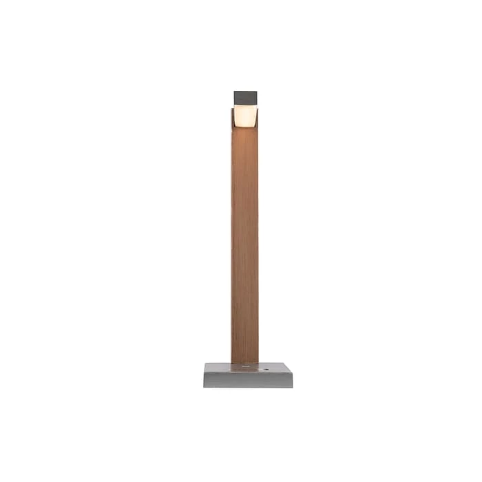 SHEFFIELD HOME Ella LED Desk Lamp, 15.2", Brushed Nickel/Brown Woodgrain (TL9997) - Image 2