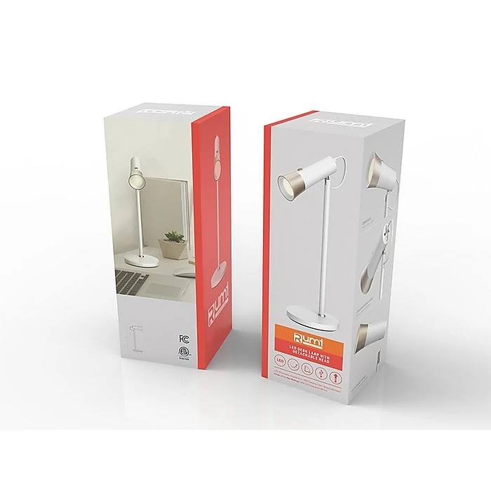 Rumi Lighting LED Desk Lamp, 14.65", White Matte (ERP45ST) - Image 5